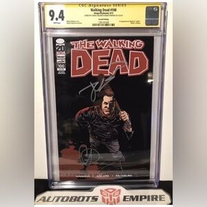 Image The Walking Dead 100 NEGAN 2nd Print CGC 9.4 Signed Adlard Kirkman Comic 1
